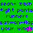 Pixelated text on colored backgrounds with animated color changes in small icons.