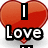 Red heart-shaped icons with white text reading "I Love MY Sweet NICKI" arranged in a