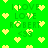 Green background with repeating yellow pixelated hearts and text reading "I LOVE ROBERT <33" in green, blue, and white.
