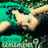 Pixelated image of a person with light skin and dark hair lying on their back, wearing a teal top against a green background.