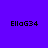 Pixelated text 'Ell0G34' appears in four positions on a purple background with pink rectangular overlays.