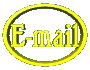Yellow 3D-rendered 'E-mail' text inside a yellow oval ring, viewed from multiple angles against gray background.
