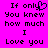 Pixelated text on bright pink background with a heart symbol replacing the 'y' in 'only', displayed as two identical side-by-side
