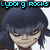 Four pixelated anime-style character headshots with varying text overlays in cyan, purple, green, and orange.