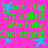 Pixelated green text on bright pink background with blue stars, repeating 'm not stup m not stup Its called "Mentally Challenged.'