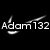 Black background with white text 'Adam132' and a Nike swoosh logo, alongside a 'globe' logo with a stylized 'G' and gray