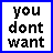 A 3x2 contact sheet of pixelated text and symbols in blue, red, and black borders on white backgrounds with a gray transparency background.