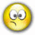 A yellow emoji face with wide eyes and a downturned mouth appears next to pixelated text reading 'Usually I am Confused' on a white background.