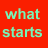 Red background with light green text and a pixelated popcorn bucket icon in the center.