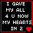 Four identical black square with red borders display white pixelated text reading "I GAVE MY ALL 4 U HOW MY HEARTS IN 2" and one or more red heart symbols