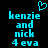 Pixelated cyan text on black background with a cyan heart symbol above the text, showing two identical static frames side-by-side.