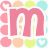 Pixelated pastel-colored icon with large letters spelling 'MAD' and 'DIE' over a pattern of circles and hearts.