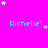 A bright pink background with repeated cyan text 'Richelle' and scattered white and pink stars in a pattern