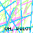 A static digital image with repeating text and abstract line patterns in blue, pink, green, and white.