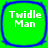 Four identical green square icons with rounded corners, each bordered by a blue outline and displaying white pixelated text reading "Twidle Man" in two lines.