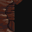 Pixel art animation of a character climbing rocky terrain, showing sequential movement from left to right across frames.