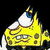 Animated sequence of Spongebob Squarepants in various poses including a skateboard, with text reading "ChloeW52 loves spongebob!" on the right.