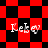 Red and black checkered background with white text 'Keke' in four positions, transitioning from square to diamond pattern.