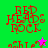 Red text 'RED HEADS ROCK' and 'ashley' on green, purple, pink backgrounds with star symbols; one frame shows a green star instead of pink.