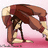 Pixelated anime-style character in a bent-over pose with red text on black background reading "Ty Lee has awesome flippy powers!!!".