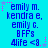 A static digital image with a bright cyan background displays repeated text and star symbols in blue, pink, and purple.