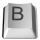 Two side-by-side pixelated icons with a large 'B' on a gray background, each framed by white and dark gray borders.