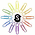 Six paperclip flower icons arranged in two , each with a black text box showing partial to full 'Summer' text