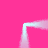 A light blue neon-like outline of a square with rounded corners on a solid pink background, appearing as an animated glow effect.