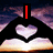 Animated icon shows hands forming a heart shape over a sunset, with text changing from 'I' to 'LOVE' to 'CLAY' in different colors.