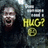 Pixelated image of a smiling face with a dark background and yellow text reading 'HUG?' and 'B' below it.