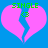 Two pink broken hearts on blue background with green text 'SINGLE' and '<3' above each heart.
