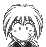 Pixelated character with white hair and dark clothing displays nine distinct facial expressions across a