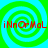 Four identical display a green and cyan spiral background with red text reading 'iNnOrMaL' in each quadrant