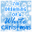 Animated icon with blue text 'i'm DREAMING OF A White Christmas' on a light blue snowflake background, showing subtle pixel changes across frames.