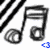 A static image with a musical note icon and blue text on dark backgrounds, displaying lyrics about turning up the music at midnight.