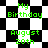 Green text reading 'My Birthday August 20th' on a black-and-white checkered background with animated shifting patterns.