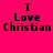 Four display 'I Love Christian' text in black pixelated font on pink, white, and light pink backgrounds