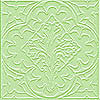 A static square icon with a light green background featuring an intricate symmetrical floral or geometric pattern in slightly darker green tones.