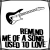 A 3x2 contact sheet of six animated frames showing a black electric guitar icon with changing text below it, all on a white background with gray borders between frames.