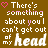 Brown background with repeated white text 'There's something about you I can't get out of my head' and pink hearts, each phrase in a
