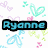 Pixelated text elements 'Ryann', 'and', 'Nick', and '5/22/08' on a white background with pastel heart and butterfly patterns.