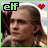 Pixelated image of a person with long brown hair, green border, 'elf' text in top-left, red heart symbol in top-right.