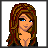 A 4x3 contact sheet of pixel art frames showing a cartoon woman, clothing details, and text phrases forming a romantic quote with heart symbols.