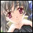 A 48x48 pixel buddy icon split into two frames showing an anime-style character with gray hair and red eyes on the left, paired with "Anime IM" text on a black background on the right.