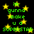 Green pixelated text on black background with yellow stars, repeating 'im gunna make ua SUPERSTAR' in two