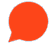 Two orange speech bubbles on gray background; left bubble empty, right contains yellow Chinese character 正 with pixelated edges.