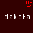 Red pixelated heart symbol above two identical white text strings on dark brown background.