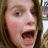 A four- shows a person with light brown hair and open mouth , each containing distinct text overlays