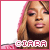 identical pixelated images showing a person with light brown hair and pink eyeshadow, each labeled 'CIARA' in white text on a pink background