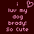 Pixelated pink text on dark red background with heart symbol replacing 'love' in phrase.